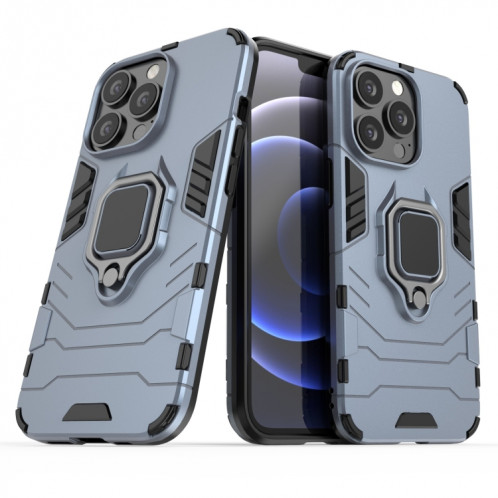 Boîtier protecteur PC + TPU antichoc avec porte-bague magnétique pour iPhone 13 Pro (bleu marine) SH403C334-07