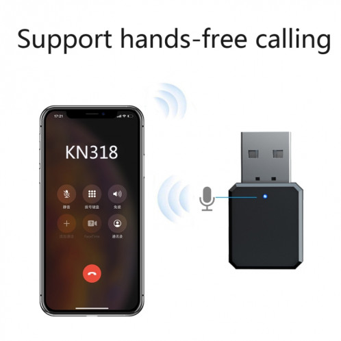 Adaptateur Bluetooth 5,1 KN318 USB Bluetooth 5.1 Récepteur audio SH8374509-08