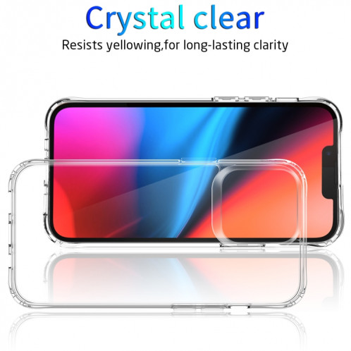 Case Crystal Clear Acrylique + TPU à quatre angles TPU pour iPhone 13 (transparent) SH102A1555-07