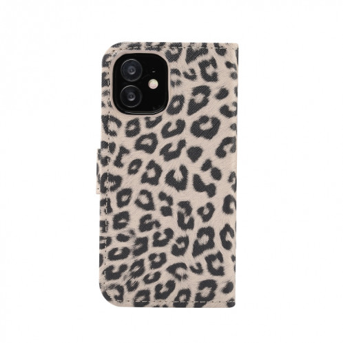 Motif léopard Horizontal Flip PC + Coque en cuir PU avec porte-carte et portefeuille pour iPhone 13 mini (brun) SH601B448-08