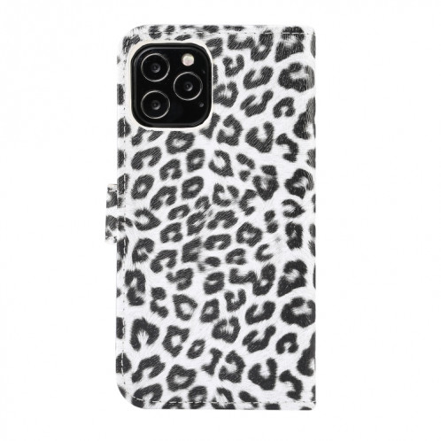 Motif léopard Horizontal Flip PC + Coque en cuir PU avec porte-carte et portefeuille pour iPhone 13 (blanc) SH602C1425-08
