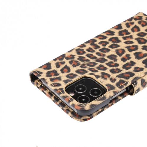Motif léopard Horizontal Flip PC + Coque en cuir PU avec porte-carte et portefeuille pour iPhone 13 Pro (Jaune) SH603A722-08