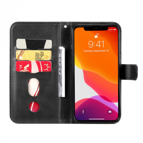 Texture de la mode Texture Zipper Horizontal Horizontal Horizontal Boîtier avec Stand & Card Slots & Portefeuille Fonction pour iPhone 13 (Noir) SH102C1243-07