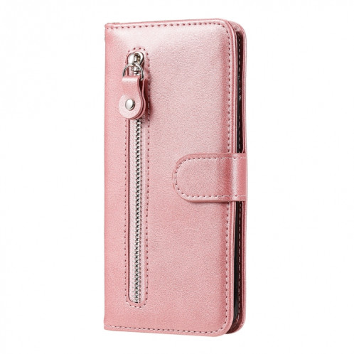 Texture de la mode Texture Zipper Horizontal Horizontal Toam Case avec Stand & Card Slots & Portefeuille Fonction pour iPhone 13 Pro (Rose Gold) SH103B1030-07