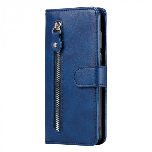 Mode Calf Texture Zipper Horizontal Flip Case avec Stand & Card Slots & Portefeuille Fonction pour iPhone 13 Pro (Bleu) SH103D1593-07