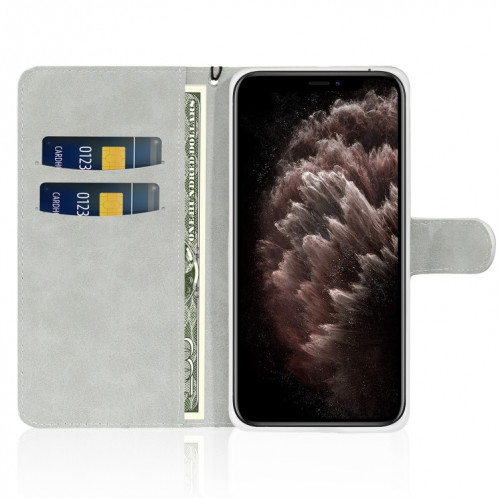 Étui de cuir horizontal en poudre de paillettes avec machines à sous cartes et porte-lanières pour iPhone 13 Pro (Noir) SH303A791-07