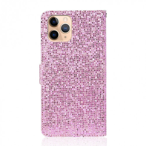 Poudre de paillettes Horizontal Flip Cuir Toot avec machines à sous cartes et porte-longe pour iPhone 13 Pro (rose) SH303C536-07