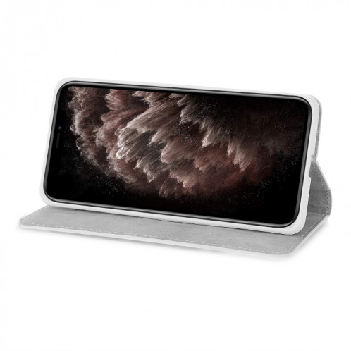 Poudre de paillettes Horizontale Flip Cuir Case avec machines à sous cartes et porte-longe pour iPhone 13 Pro (Gold) SH303E1062-07