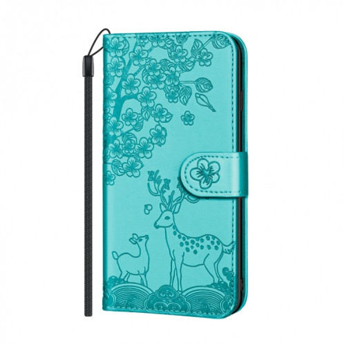 SIKA DEER PATCH PATTOURNAGE Horizontal Flip PU Coque en cuir PU avec support et carte de portefeuille et cadre de portefeuille et photo pour iPhone 13 (vert) SH111B11-07