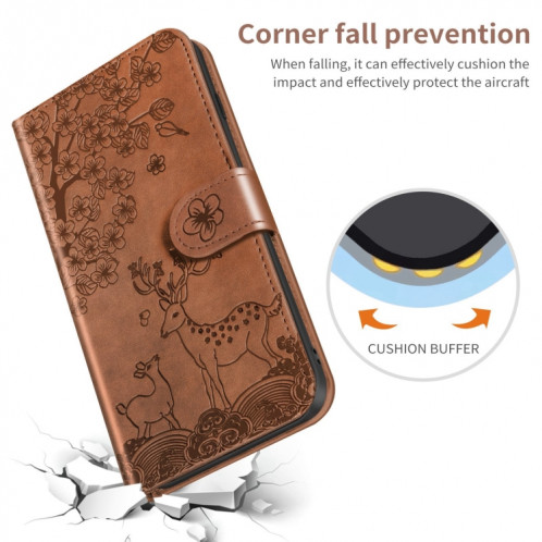 Cas de gaufrage SIKA Pattern Horizontal Flip PU Coque en cuir PU avec support & carte Fente et portefeuille et cadre photo pour iPhone 13 (Brown) SH111E579-07