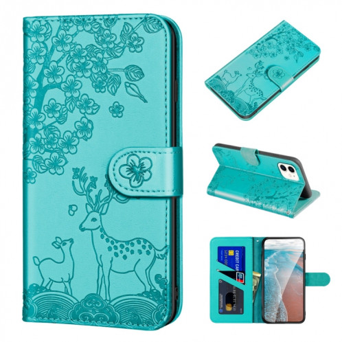 Cas de gaufrage SIKA Pattern Horizontal Flip PU Coque en cuir PU avec support et carte de portefeuille et cadre de portefeuille et photo pour iPhone 13 Pro (Vert) SH113B1580-07