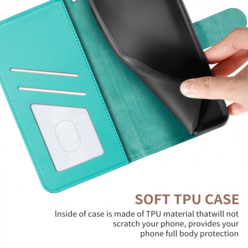 Cas de gaufrage SIKA Pattern Horizontal Flip PU Coque en cuir PU avec support et carte de portefeuille et cadre de portefeuille et photo pour iPhone 13 Pro (Vert) SH113B1580-07
