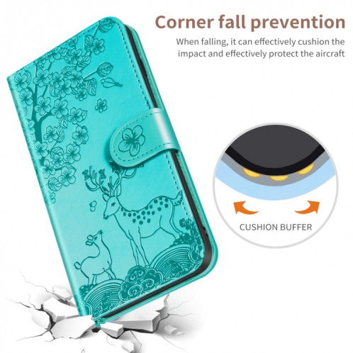 Cas de gaufrage SIKA Pattern Horizontal Flip PU Coque en cuir PU avec support et carte de portefeuille et cadre de portefeuille et photo pour iPhone 13 Pro (Vert) SH113B1580-07