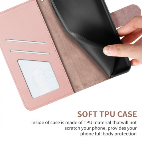 Cas de gaufrage SIKA Pattern Horizontal Flip PU Coque en cuir PU avec support et carte de portefeuille et cadre de portefeuille et photo pour iPhone 13 Pro (Rose Gold) SH113C286-07