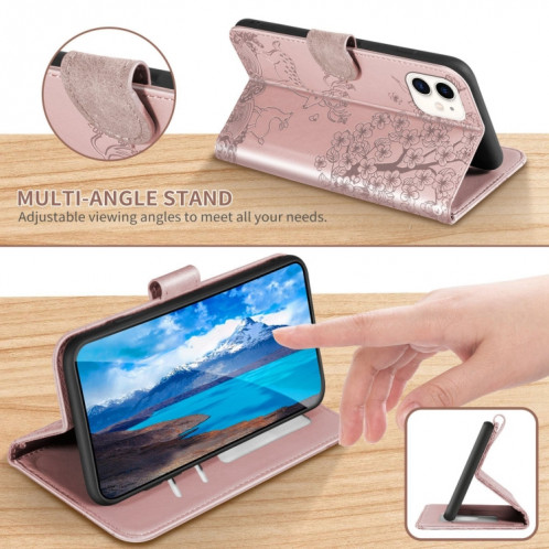 Cas de gaufrage SIKA Pattern Horizontal Flip PU Coque en cuir PU avec support et carte de portefeuille et cadre de portefeuille et photo pour iPhone 13 Pro (Rose Gold) SH113C286-07