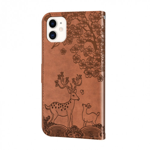Modèle de gaufrage SIKA Pattern Horizontal Flip PU Coque en cuir PU avec support et carte de portefeuille et portefeuille et cadre photo pour iPhone 13 PRO (Brown) SH113E818-07