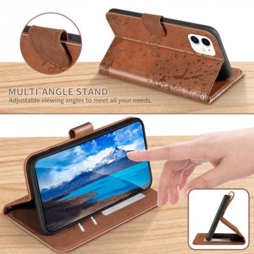 Modèle de gaufrage SIKA Pattern Horizontal Flip PU Coque en cuir PU avec support et carte de portefeuille et portefeuille et cadre photo pour iPhone 13 PRO (Brown) SH113E818-07
