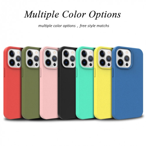 Matériau de paille de la série Starry Series + TPU Cas de protection pour iPhone 13 (rose) SH802C907-07