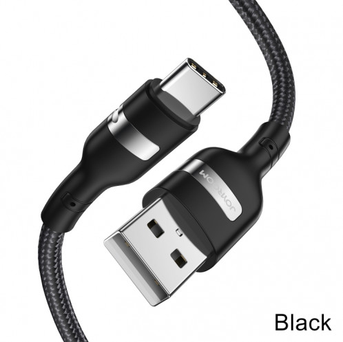 Joyroom S-1230N7 3A Starlight Series USB au câble de données de tresse Nylon de type-C / USB-C, longueur: 1,2 m (noir) SJ201A1153-08
