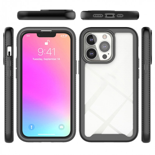 Coque Starry Sky Solid Color Série PC + Cas de protection TPU pour iPhone 13 (Noir) SH101A529-07
