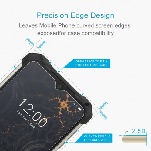 Pour Oukitel WP9 10 pcs 0.26mm film de verre trempé de 9h 2.5D SH85011866-07