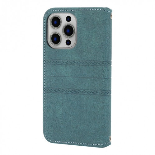 Boucle magnétique à rayures à rayures en relief PU + TPU Horizontal Horizontal Case avec support & Card Slot & Portefeuille et cadre photo & Sling pour iPhone 13 Mini (Vert) SH201D71-08