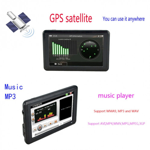 Q5 Voiture 5 pouces HD TFT écran tactile GPS Navigateur Support TF Carte / MP3 / FM Transmetteur, Spécifications: Europe Carte SH17011247-07