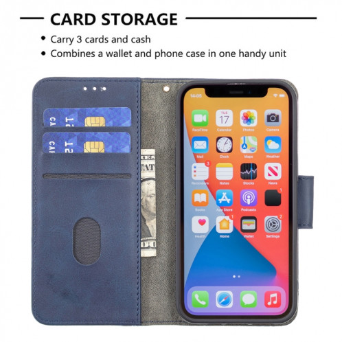 Pour iPhone 13 PRO Couleur Couleur Crocodile Texture Horizontale Flip PU Housse en cuir PU avec portefeuille et logement de carte (bleu) SH103B527-07
