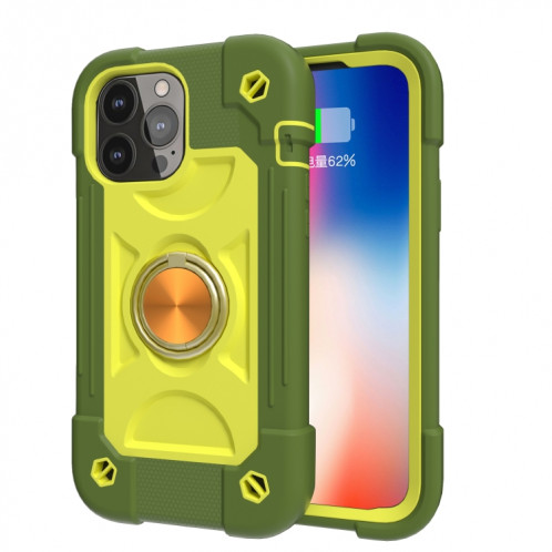 Silicone antichoc + boîtier de protection PC avec porte-bague pour iPhone 13 (avocat) SH602G1757-07