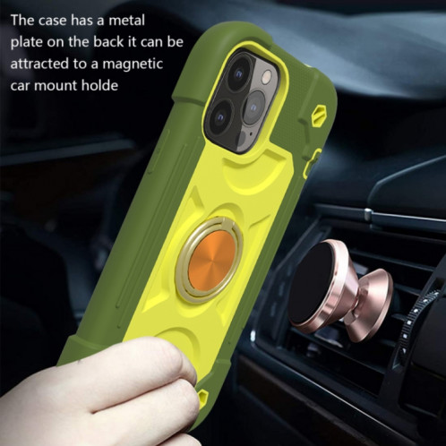 Silicone antichoc + boîtier de protection PC avec porte-bague pour iPhone 13 (avocat) SH602G1757-07