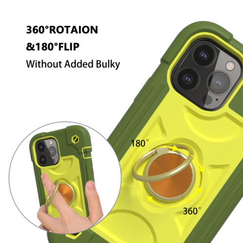Silicone antichoc + boîtier de protection PC avec porte-bague pour iPhone 13 (avocat) SH602G1757-07