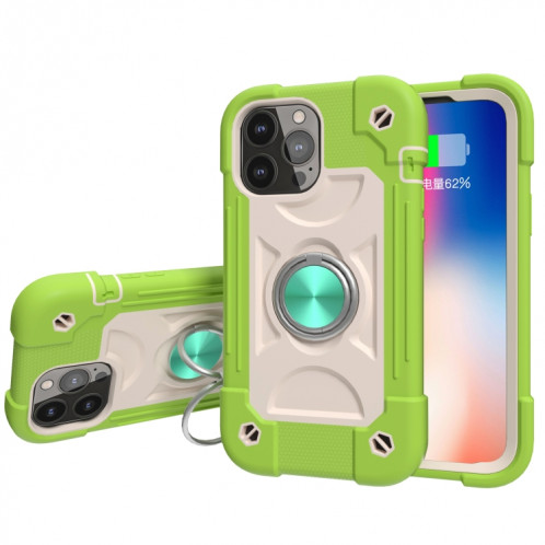 Silicone antichoc + étui de protection PC avec porte-bague pour iPhone 13 Pro (Guava) SH603C688-07