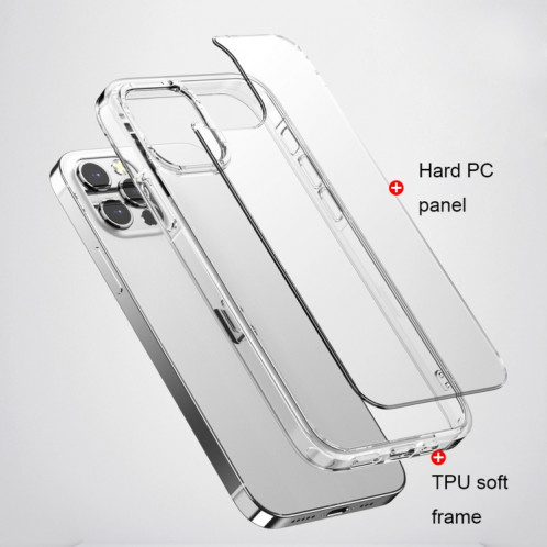 PC + TPU Couverture complète Cas de protection antichoc pour iPhone 13 (transparent) SH104B492-07