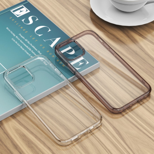 PC + TPU Couverture complète Cas de protection antichoc pour iPhone 13 Pro (Noir transparent) SH105A934-07