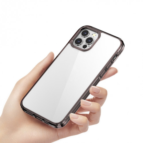 PC + TPU Couverture complète Cas de protection antichoc pour iPhone 13 Pro (Noir transparent) SH105A934-07