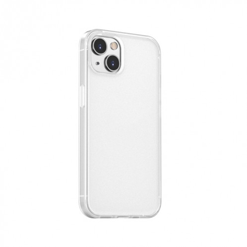 Peau Sentence PC dépoli Coque PC + TPU avec bouton de couleur pour iPhone 13 Mini (Blanc) SH201A1390-07