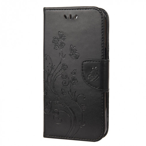 Pochette à fleurs de papillon Horizontal Flip Cuir Case avec support & Card Slots & Portefeuille pour iPhone 13 (Noir) SH803F1211-07