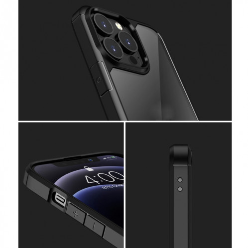 TPU + Cas de protection PC pour iPhone 13 Pro (Noir) SH903A377-07