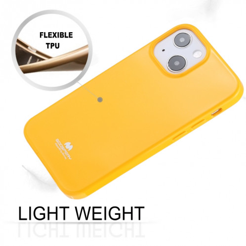 GOOSPERY Jelly Couverture complète Étui souple pour iPhone 13 mini (jaune) SG201M1042-07