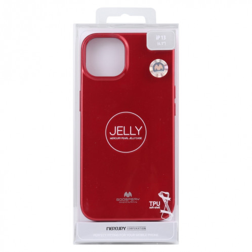 GOOSPERY Jelly Couverture complète Étui souple pour iPhone 13 (rouge) SG202C355-07