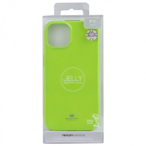 GOOSPERY Jelly Couverture complète Étui souple pour iPhone 13 (Vert) SG202F77-07