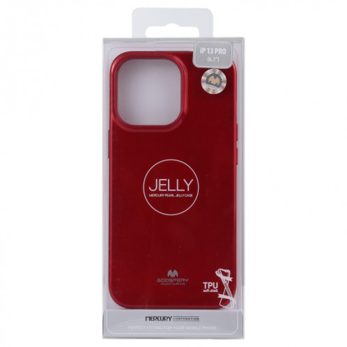 GOOSPERY Jelly Couverture complète Étui souple pour iPhone 13 Pro (rouge) SG203C162-07