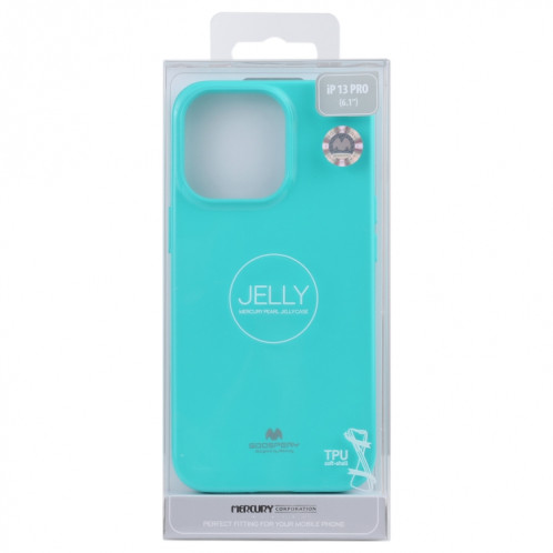 GOOSPERY Jelly Couverture complète Étui souple pour iPhone 13 Pro (Mint Green) SG203D1472-07
