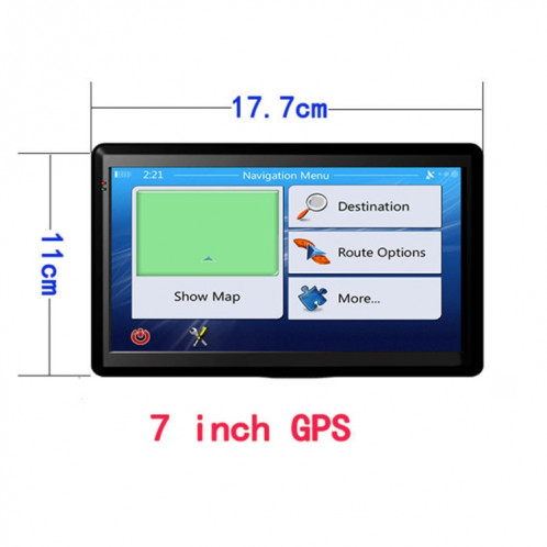 7 pouces voiture HD GPS GPS NAVIGATOR 8G + 128M Prise en charge de l'écran résistif FM / TF, Spécifications: Amérique du Sud Carte SH50061601-07