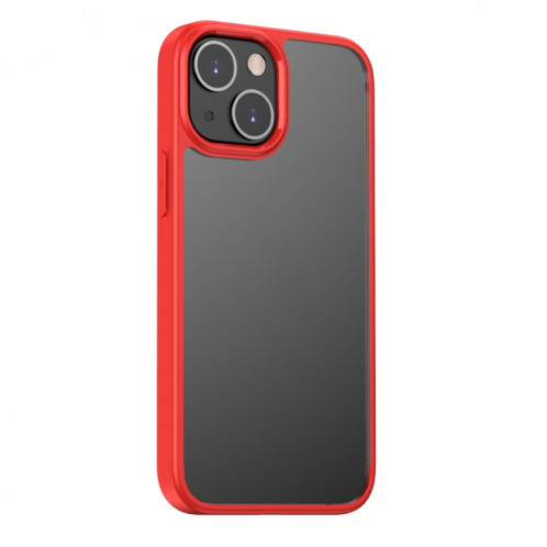 Clear acrylique + TPU à quatre angles TPU à quatre angles antichoc pour iPhone 13 (rouge) SH602C208-07