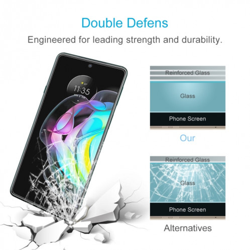 Pour Motorola Edge 20 Lite / Edge 20 Fusion 10 PCS 0.26mm Film de verre trempé de 9h 2.5D SH17021060-08
