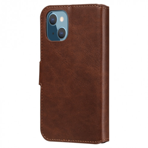 CLASSIC CALF TEXTURE PU + TPU Horizontal Horizontal Too Cuir avec support & Card Slots & Portefeuille pour iPhone 13 Mini (Brown) SH601C193-07