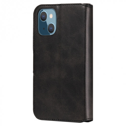 Texture de veau Classique PU + TPU Horizontal Flip Cuir Coating avec porte-carte et portefeuille pour iPhone 13 mini (noir) SH601D829-07