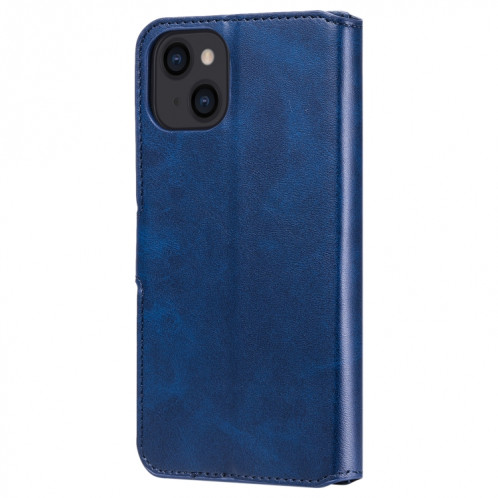 Texture de veau Classique Texture PU + TPU Horizontal Horizontal Coating Boot avec porte-carte et portefeuille pour iPhone 13 (bleu) SH602A1870-07