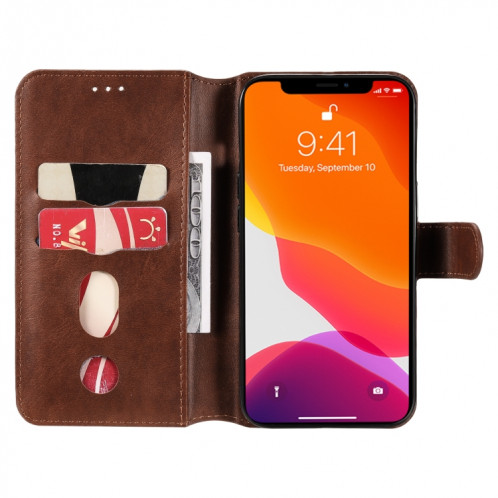 Texture de veau Classique PU + TPU Horizontal Toam Coating Horizontal avec porte-carte Slots & Portefeuille pour iPhone 13 (Brown) SH602C892-07